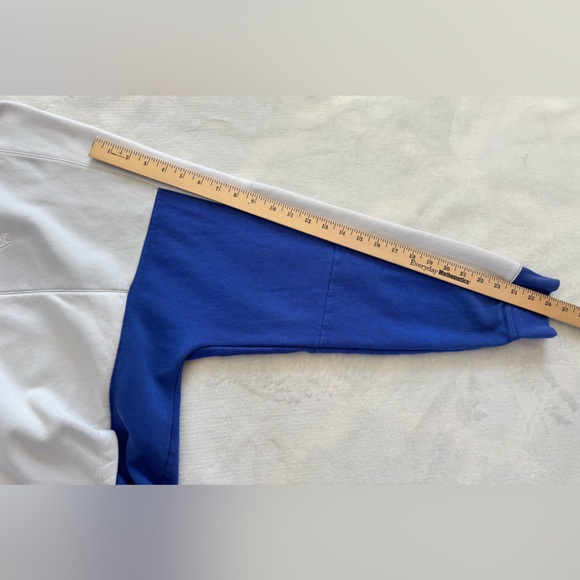 Nike Vintage Style Hoodie Colorblock Oversized Blue & White Unisex Size XXL - Picture 6 of 10